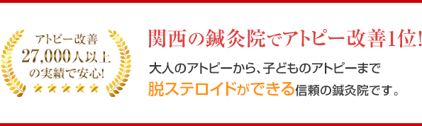 アトピー改善14000人以上の実績で安心